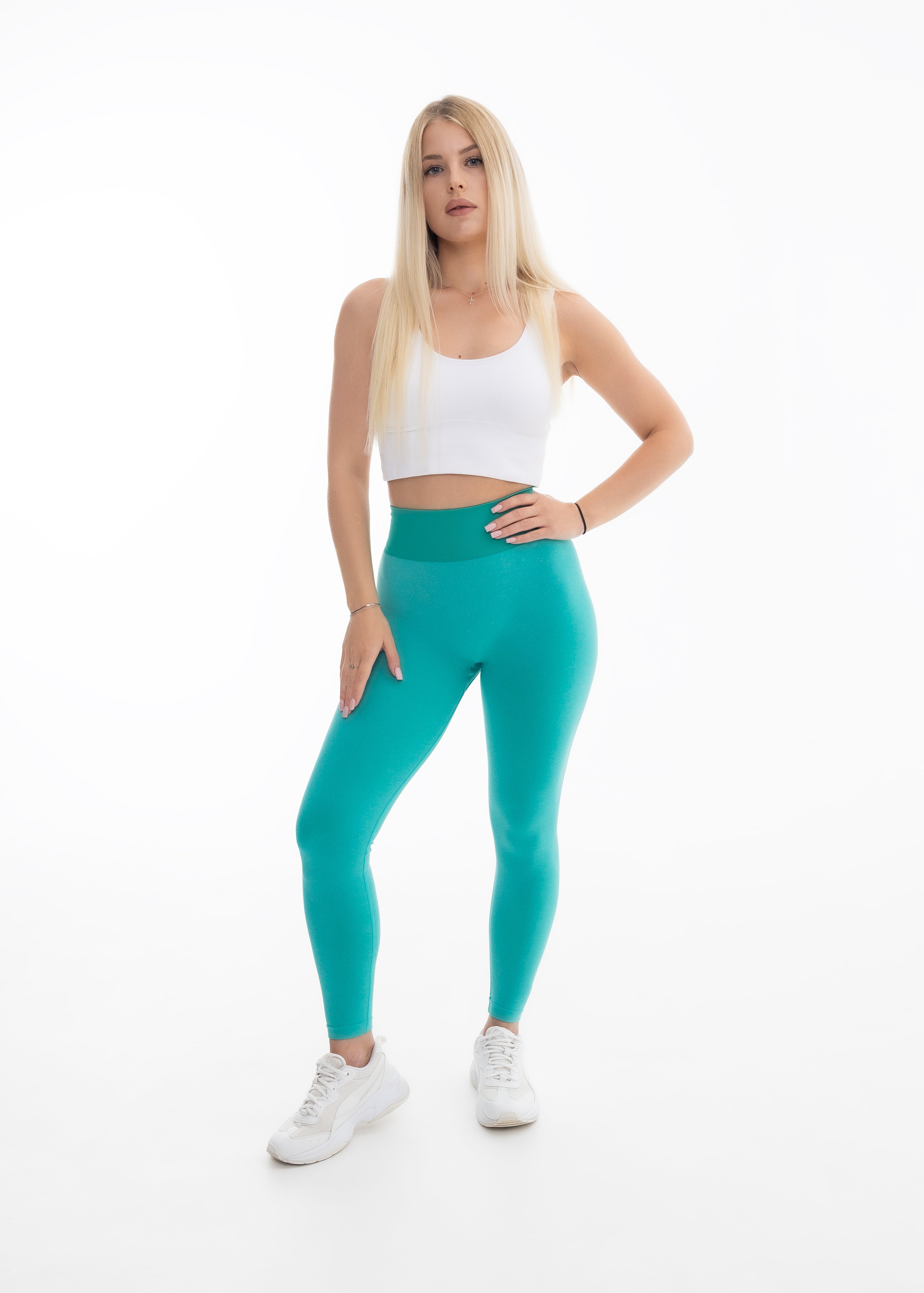 AQUA GREEN AARAVI LEGGINGS