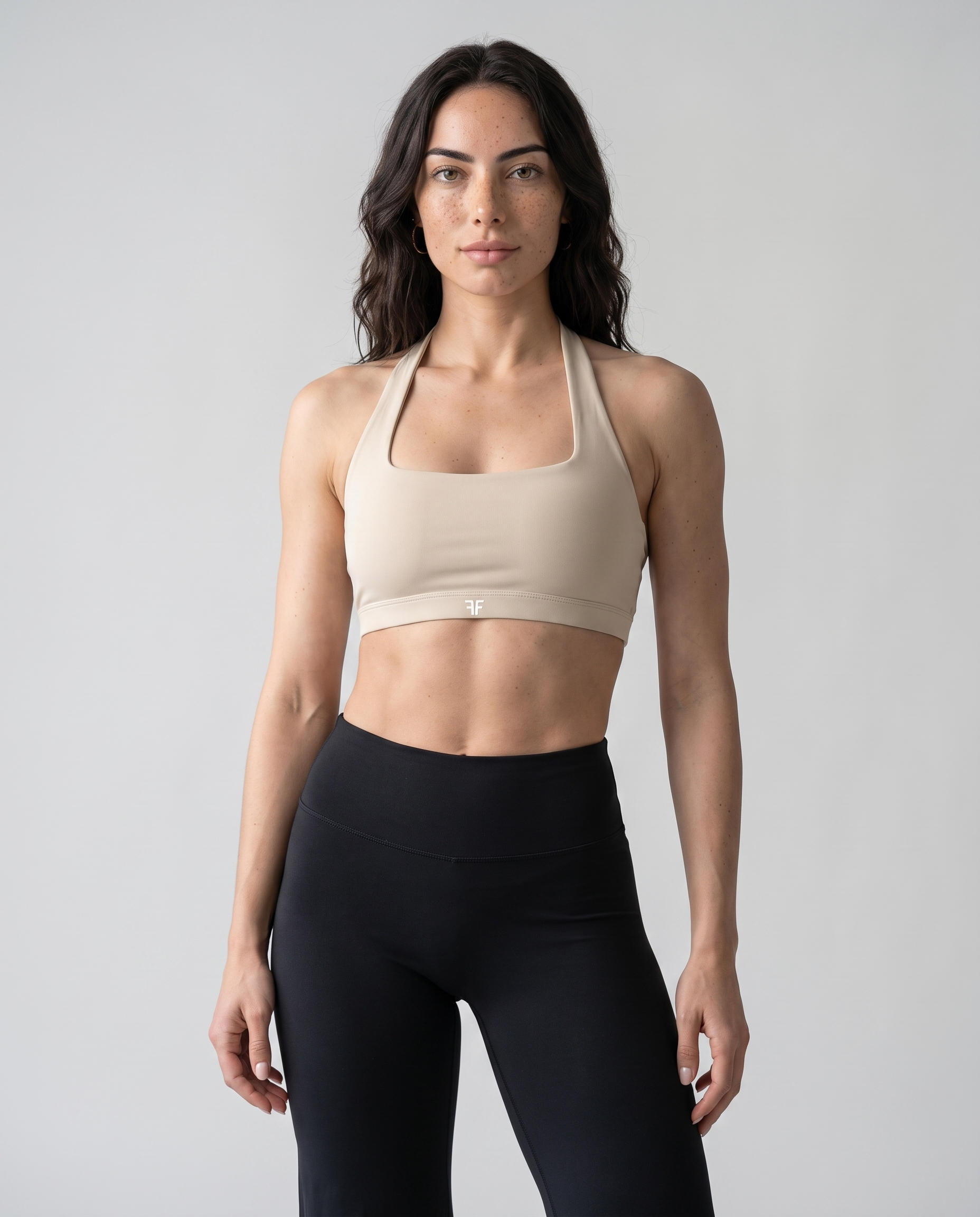 AURA FLXSCULPT™ Halter Top — Ivory