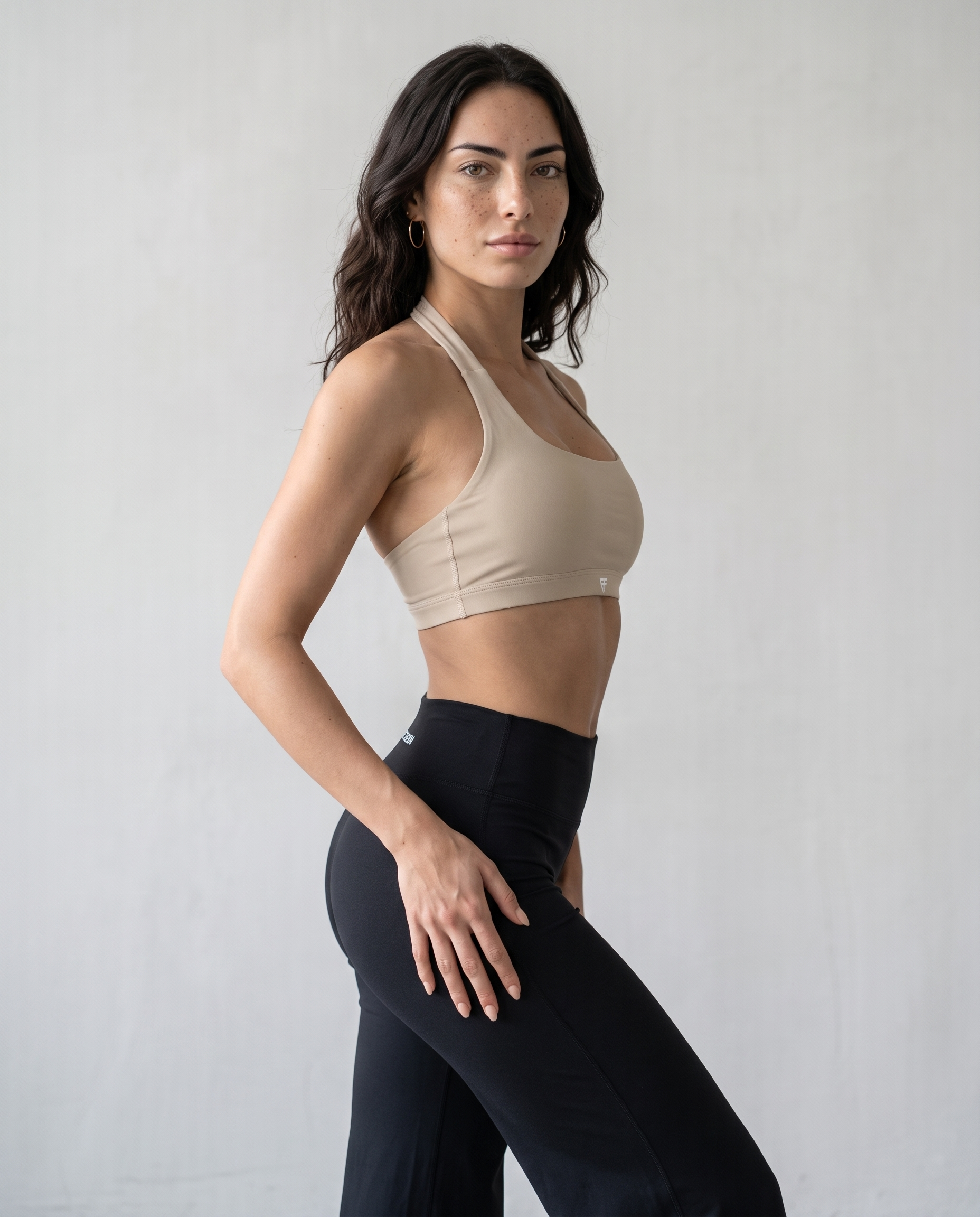 AURA FLXSCULPT™ Halter Top — Ivory